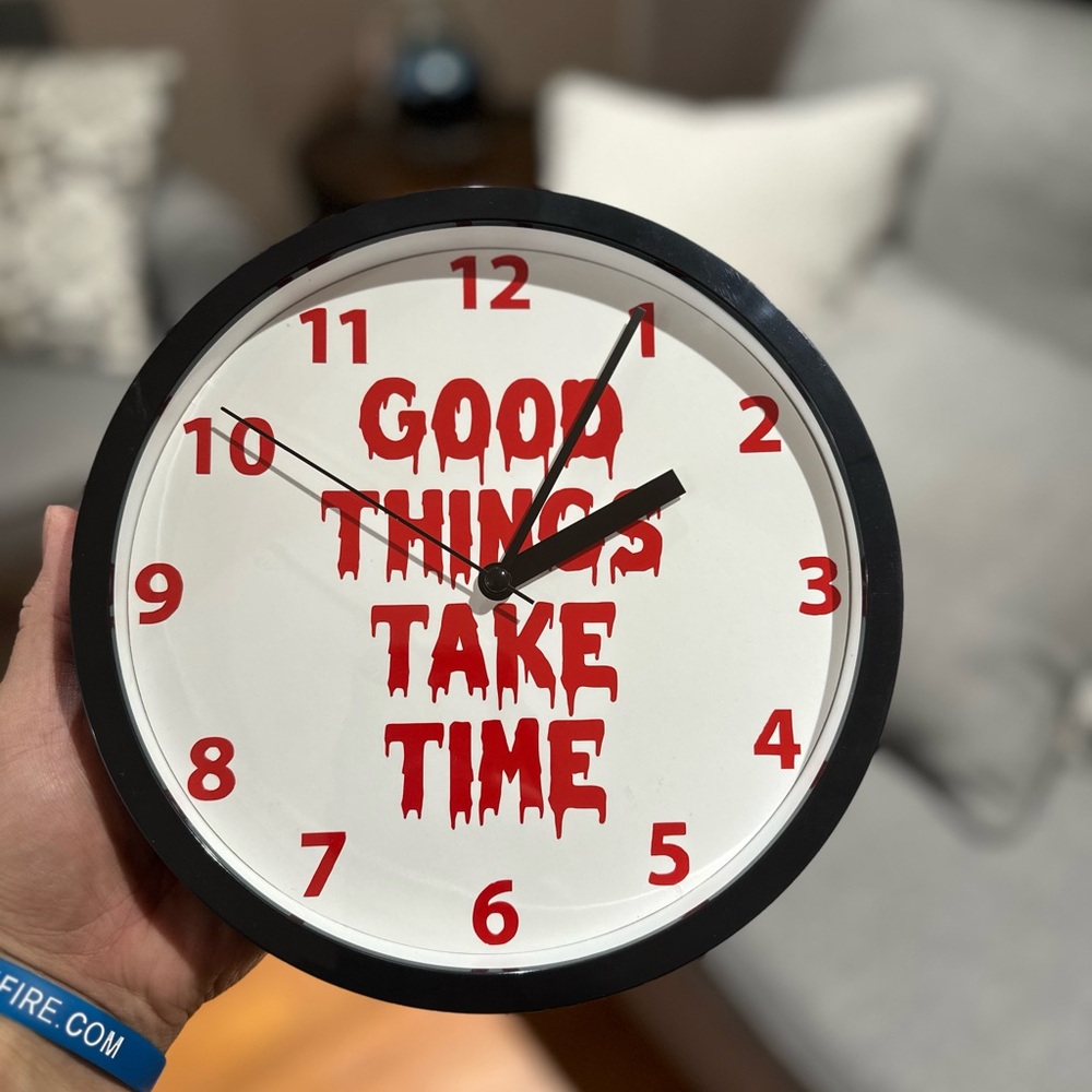 Custom wall clock ( Good Things Take Time ) - Picture 7 of 9